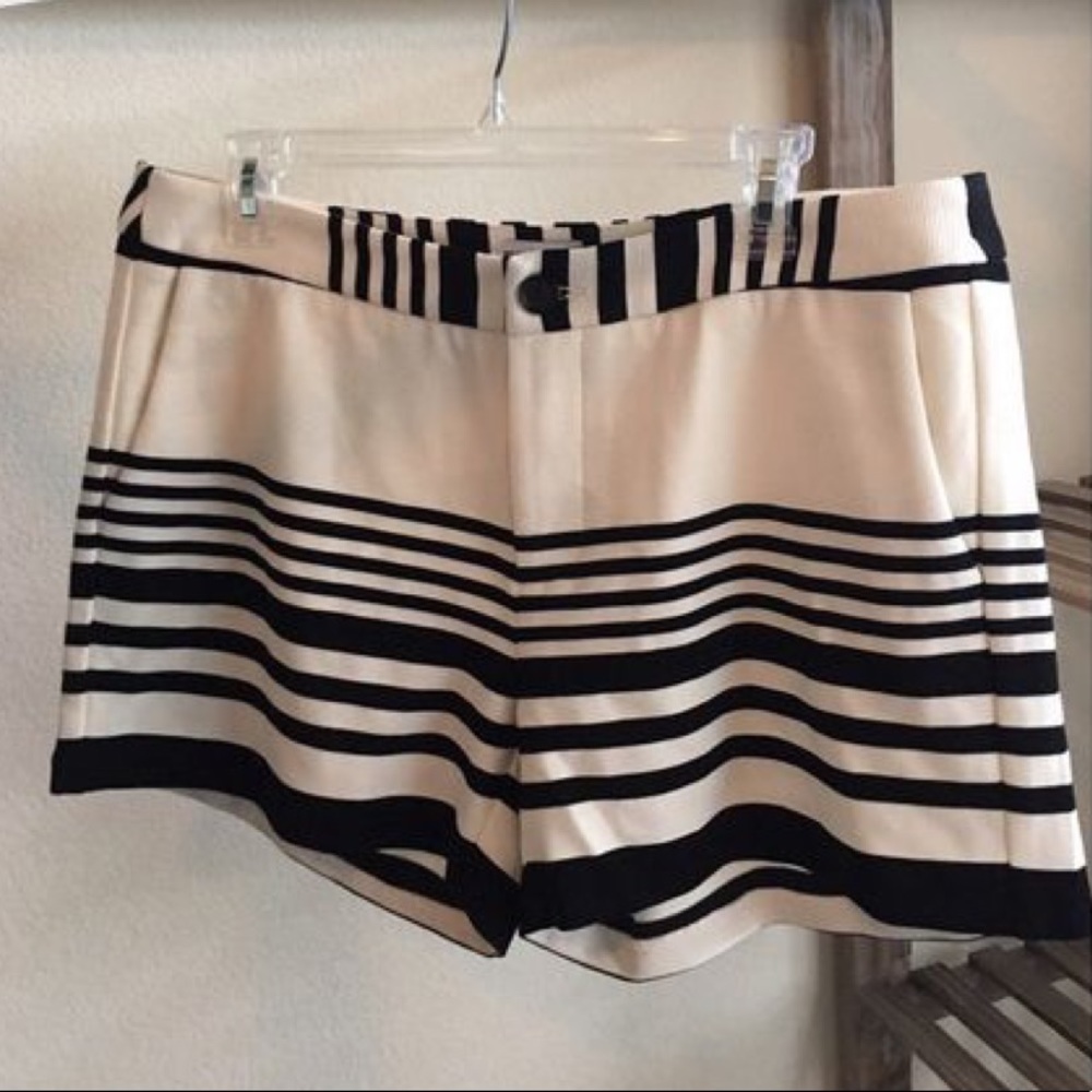 Eden Society Shorts Black White Stripe Size Small
